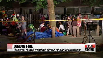 Huge fire engulfs residential building in London with casualties still unknown