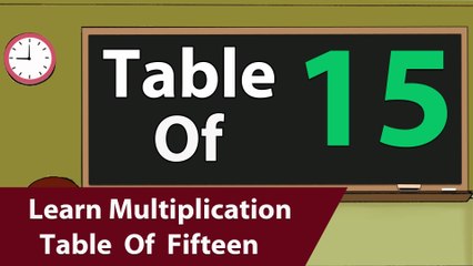 Learn 15x Table Multiplication | 15 Times Table | Learn Fifteen Multiplication Tables For Kids