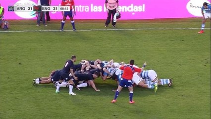 Incroyable mêlée de 20 secondes entre l'Argentine et l'Angleterre !!!