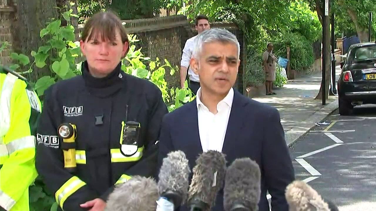 Sadiq Khan speaks after "devastating" tower block fire