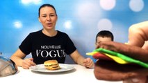Gerçek yemek Jelibon yemeğe karşı TAVŞAN Giant Rubbit gummy vs real food challenge