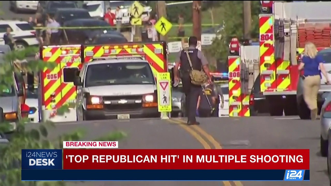 i24NEWS DESK | 'Top republican hit' in multiple shooting | Wednesday, June 14th 2017