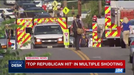 i24NEWS DESK | 'Top republican hit' in multiple shooting | Wednesday, June 14th 2017