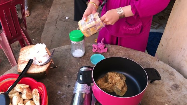 Banana porridge with peanut butter and coconut milk delicious