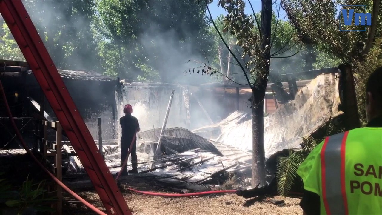 Incendie au camping des Prairies de la mer