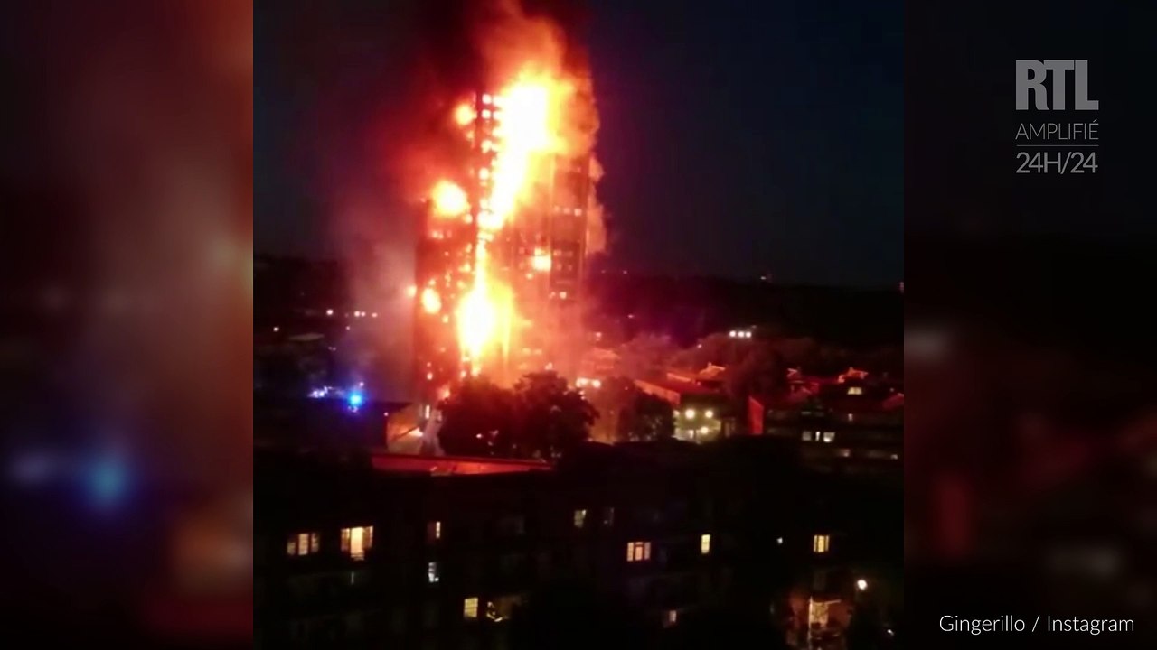 Londres : un gigantesque incendie dans une tour de 27 étages