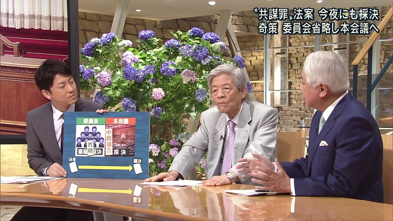 “共謀罪” 法案今夜にも採決　奇策 委員会省略し本会議へ