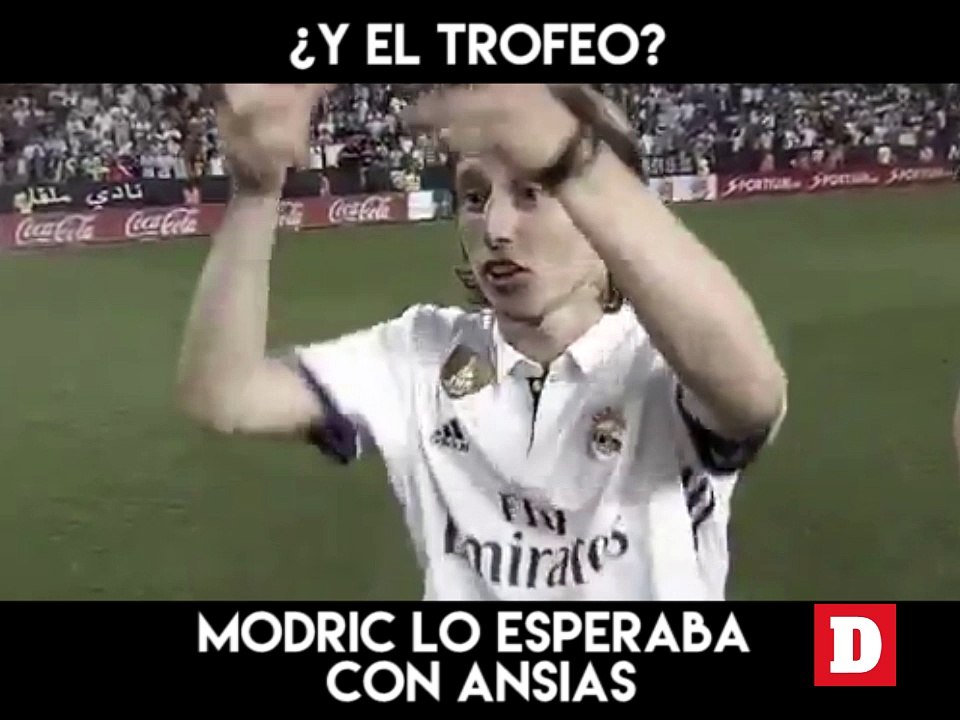 ¿Y el trofeo? Modric lo esperaba con ansias