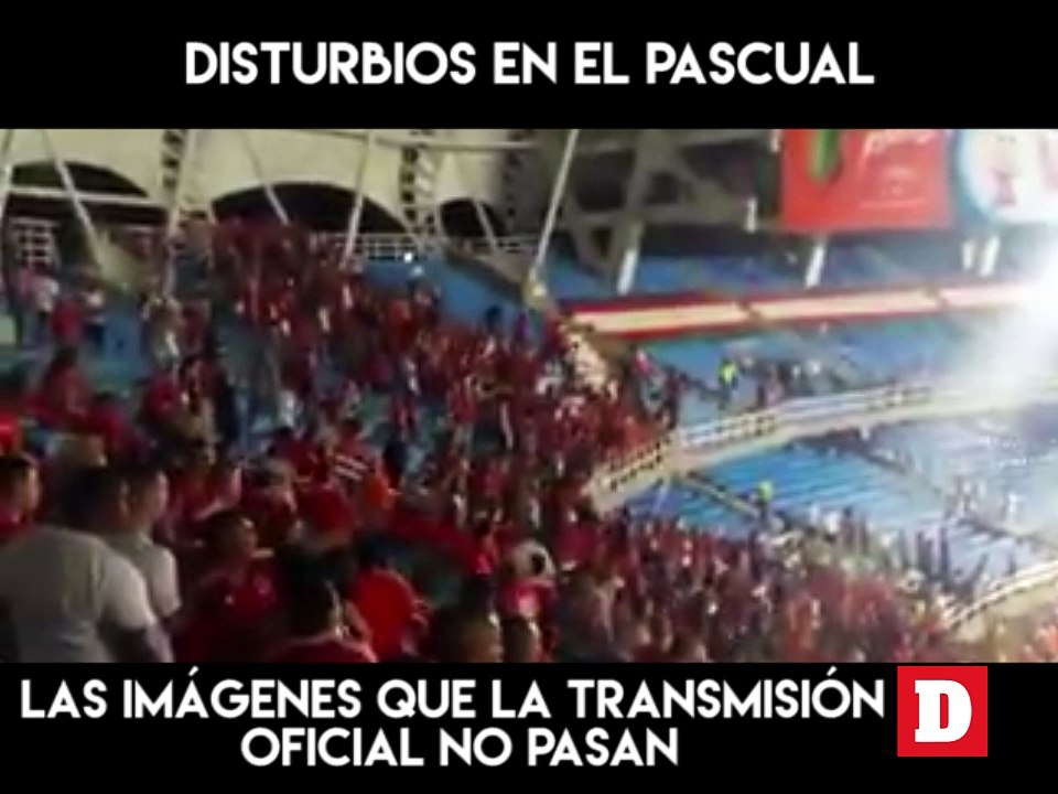 Disturbios en el Pascual. Las imágenes que la transmisión oficial no pasan