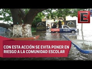 Lluvias obliga a suspender clases en Oaxaca