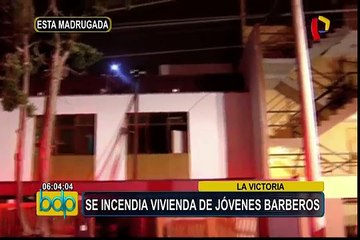 La Victoria: incendio consume vivienda de jóvenes barberos