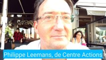 Philippe Leemans de Centre Actions présente le Bar À Champagne du Jogging de La Louvière