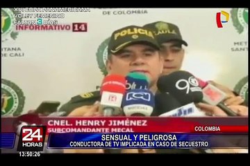 Colombia: capturan a modelo y presentadora de TV por secuestro extorsivo