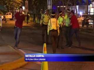 Batalla campal en plena feria juniana