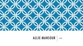 Allie Mansour - Project Management Professional