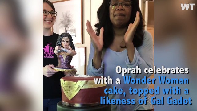 Oprah Throws Wonder Woman Themed Party!