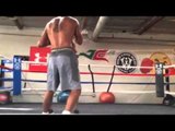 Ray Beltran on the mitts gets ready forcrawford esnews boxing
