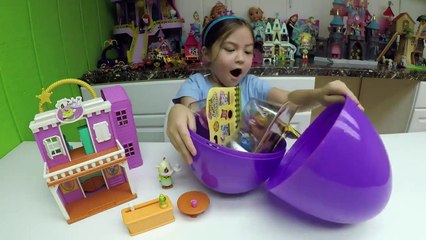 HUGE SURPRISE EGG Disney Junior Videos Sheriff Callie Surprise Toys Opening Toy Saloon ToysRev