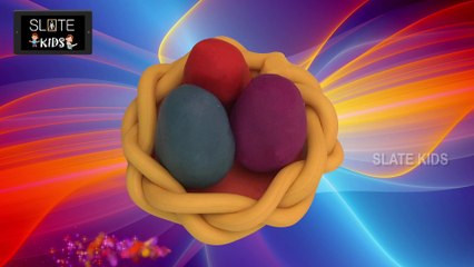 Play Dough Colored Eggs | Clay Modeling Of Variety Eggs | Slate Kids