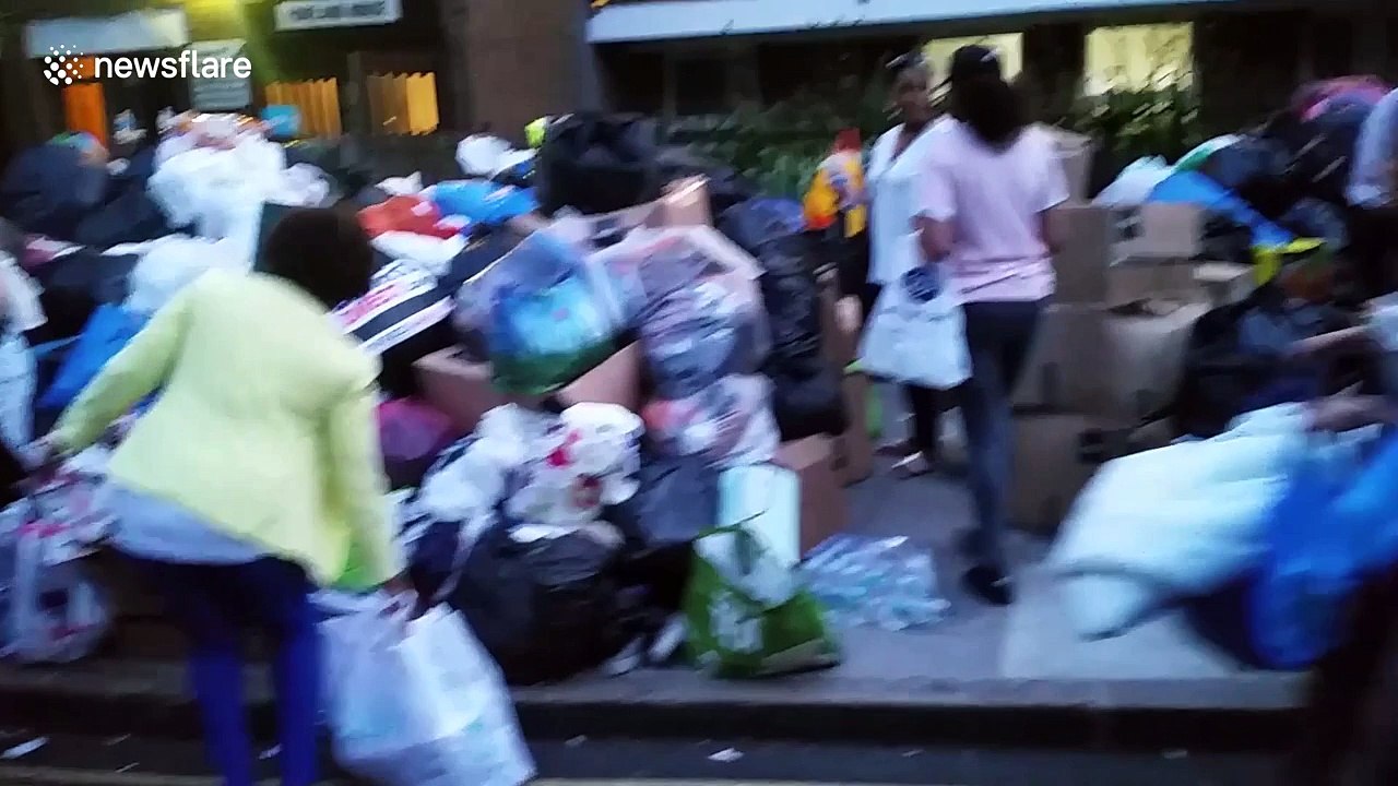 Local community gather donations for Grenfell Tower fire victims