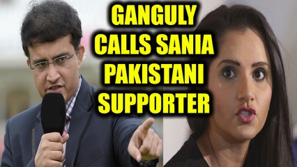 下载视频: ICC Champions trophy : Saurav Ganguly calls Sania Mirza a Pakistani Supporter | Oneindia News