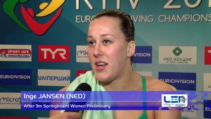 European Diving Championships - Kyiv 2017, Inge JANSEN (NED) - After 3m Springboard Women Preliminary