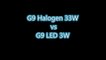 LED G9 3W Cool White vs G9 Halogen 33W Warm White Home L