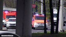 [EINSATZFAHRT mit U-TURN] - NEF   RTW - FLUGHAFENFEUERWEHR FRAN