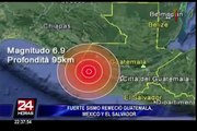 Cámaras captan el momento exacto de fuerte sismo en Guatemala