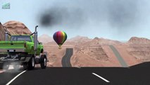 High Speed Jumps Crashes - BeamNG drive (air balloon crashes) - Special 10,000 S