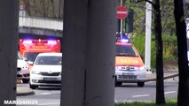 [EINSATZFAHRT mit U-TURN] - NEF   RTW - FLUGHAFENFEUERWEHR FRA