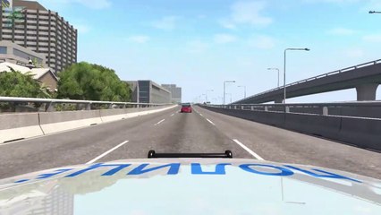 Beamng drive   Police Chase Fails, Crashes, Roadblocks (high speed cr