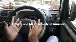 How to use car AC effectively in summer ac uses Learn car driving for beg