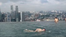 Marina Bay Sands Skypark Infinity Pool Singapore in 4K - World's Highest Pool on 57