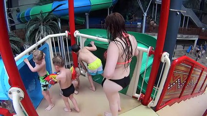 Don’t be Scared of the Green Water Slide at Aquadome