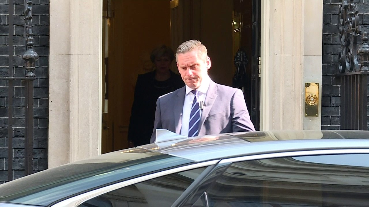 Theresa May departs Downing Street