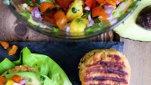 BEST SALMON BURGER Recipe with Pineapple Salsa   Grilling