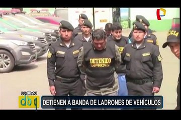 Diprove detiene a peligrosa banda de ladrones de vehículos