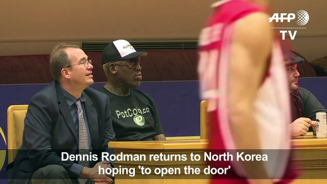 Dennis Rodman meets North Korean athletes