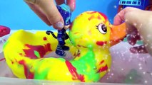 PJ MASKS Tub Bath Time Finger Paint Soap Colors, Giant Rubber Duck Superhero IRL Toy Surprise _ TUYC