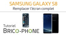 Samsung Galaxy S8 : changer l'écran complet (châssis-vitre-Amoled)