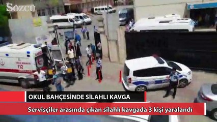 İstanbul’da okul bahçesinde silahlı kavga