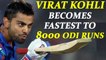 ICC Champions Trophy: Virat Kohli beats AB De Villers record of fastest 8000 ODI runs |Oneindia News