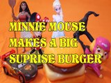 Toy MINNIE MOUSE MAKES A BIG SUPRISE BURGER  + MCQUEEN MOANA ELSA SPIDERMAN SKYE PAW PATROL