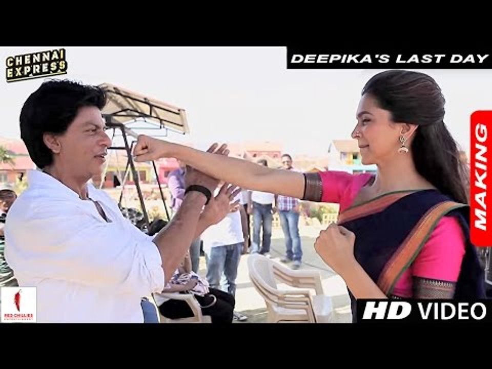 Deepika's Last Day on the Sets of Chennai Express with Shah Rukh Khan & Rohit Shetty - Version 1