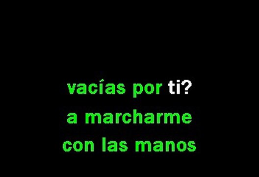 Con las manos vacias - Miguel Bose y Rafa Sanchez (Karaoke)