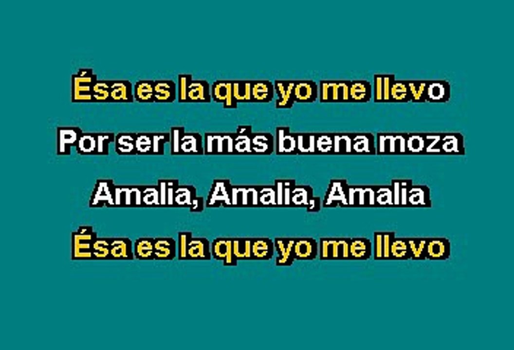 José Luis Rodríguez '' El Puma '' -  Amalia Rosa (Karaoke)