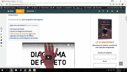 Cómo hacer un diagrama de pareto en excel 2016