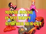 Toy MINNIE MOUSE IS NOT HAPPY WITH HER NEW PET   PAPA SMURF GIDGET LIGHTENING MCQUEEN CARS 3 ANNA