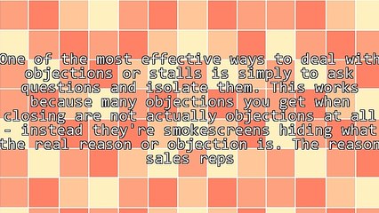 Closing Questions to Isolate the Objection